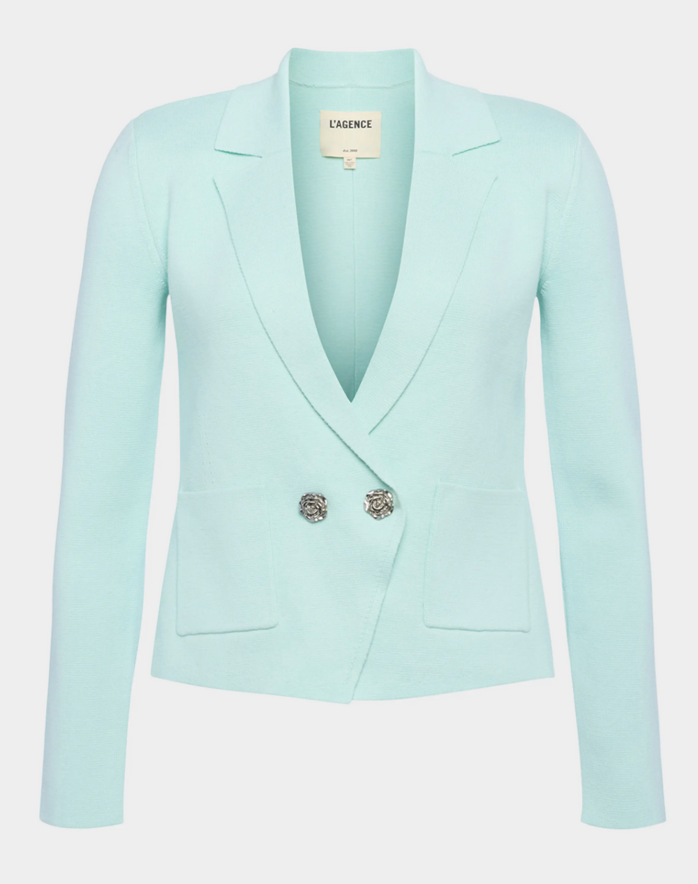 Sofia Knit Blazer in Pale Jade