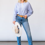 Henley Pullover in Azureous Combo