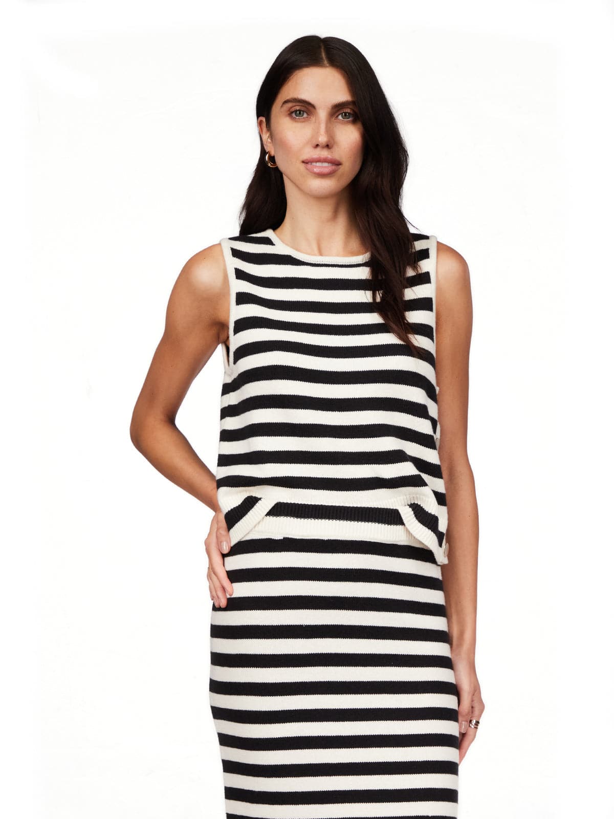 City Summer Tank in Macrame Stripe - Lukka Boutique