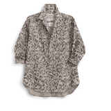 Eileen Relaxed Button-Up Shirt in Glitter Animal Print