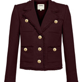 Sylvia Tweed Jacket in Malbec - Lukka Boutique