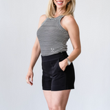 Racer Tank Top in Ivory
