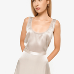 Nilou Chiffon Camisole in Oat - Lukka Boutique