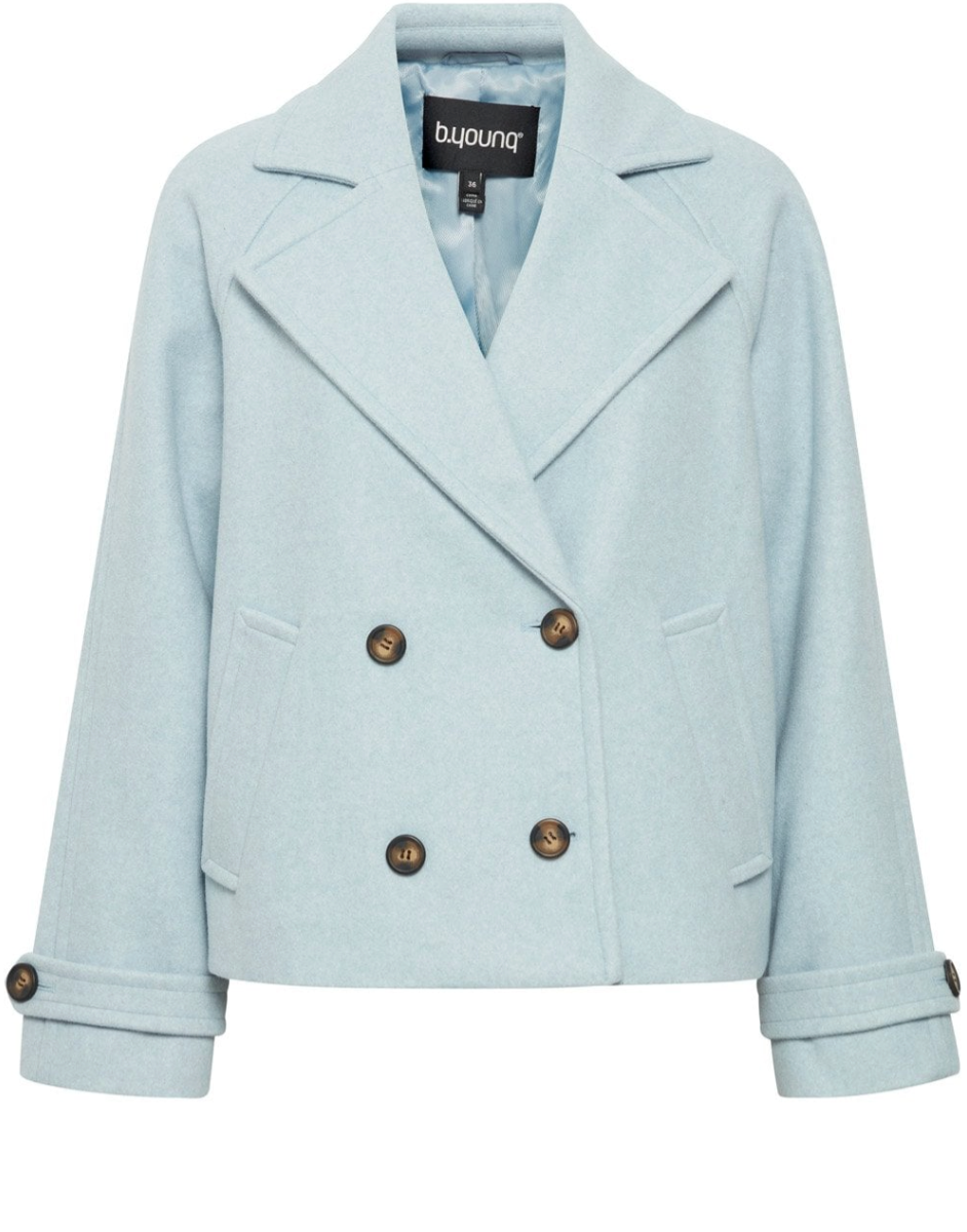 Cilia Caban Jacket in Dusty Blue Melange