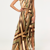 Anabella Dress in Geo Scarf - Lukka Boutique