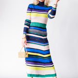Monaco Dress in Ultramarine Stripe