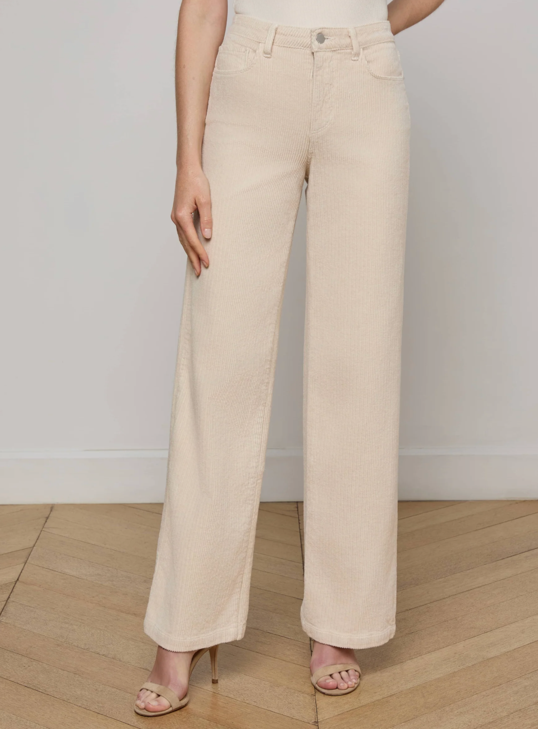 Scottie High Rise Wide Leg Jean in French Vanilla - Lukka Boutique