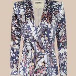 Sena Double Breasted Blazer in Multi Butterfly Wing - Lukka Boutique
