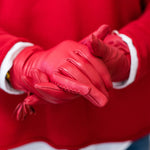 Jenske Leather Gloves in Red Berry - Lukka Boutique