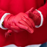 Jenske Leather Gloves in Red Berry - Lukka Boutique