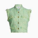 Loa Tweed Sleeveless Jacket in Electric Multi