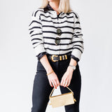 Must-Have Cardigan in Black Stripe