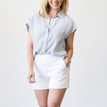 Simon Top in Pinstripe - Lukka Boutique