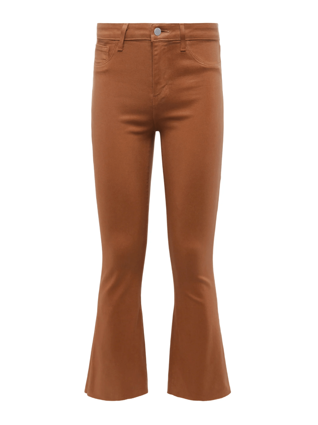 Kendra Coated Crop High Rise Flare - Lukka Boutique