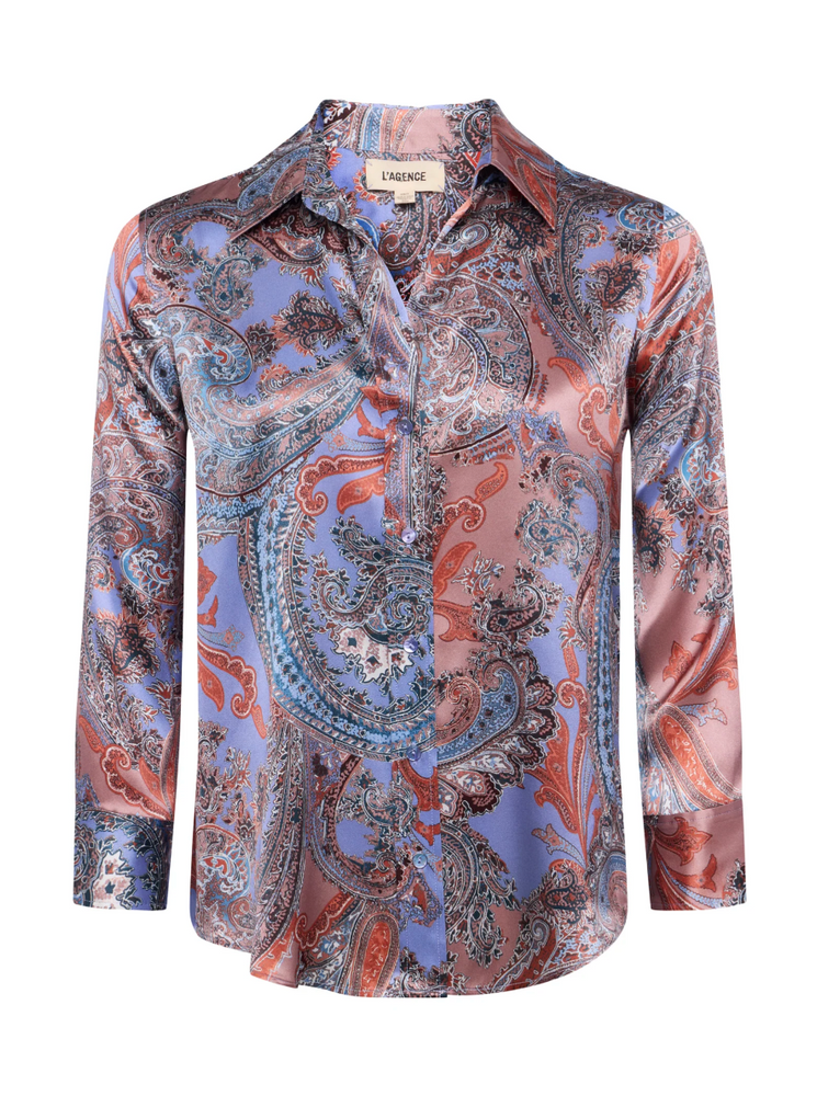 
                  
                    Dani Silk Blouse in French Paisley
                  
                