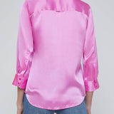 Dani 3/4 Sleeve Blouse in Fuchsia - Lukka Boutique