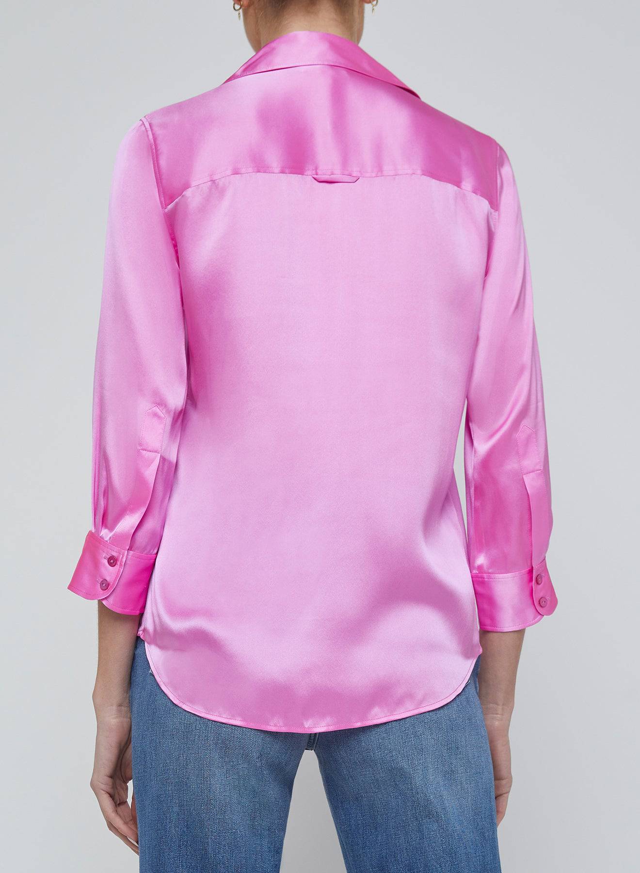 Dani 3/4 Sleeve Blouse in Fuchsia - Lukka Boutique