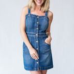 Tammy Dress in Medium Wash - Lukka Boutique