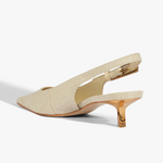 Ciara Pump Mid Heel in Beige - Lukka Boutique