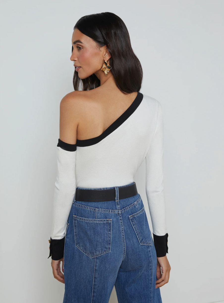 
                  
                    Maeva One-Shoulder Top in White
                  
                