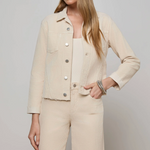 Janelle Slim Raw Jacket in French Vanilla - Lukka Boutique