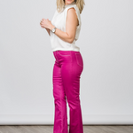 Tati High Rise Crop Micro Boot in Fuchsia - Lukka Boutique