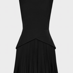 Haddy Pleated Mini Dress in Black - Lukka Boutique