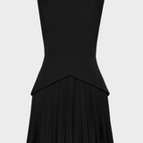 Haddy Pleated Mini Dress in Black - Lukka Boutique