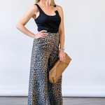 Leopard Print Wide Leg Pants - Lukka Boutique