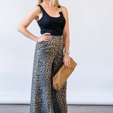 Leopard Print Wide Leg Pants - Lukka Boutique