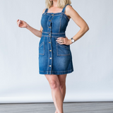 Tammy Dress in Medium Wash - Lukka Boutique
