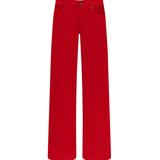 Le Slim Palazzo Modernist Pocket Corduroy in Lipstick