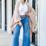 Knit Dolman Open Cardigan in Caramel