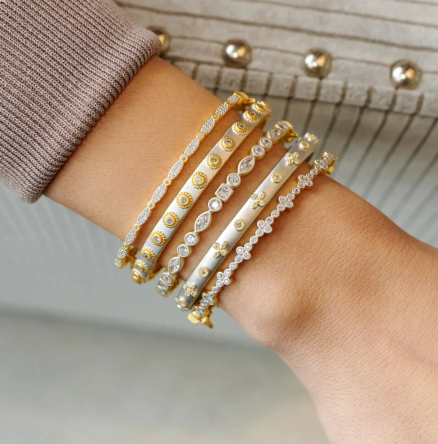 Signature Mixed Shape Bangle - Lukka Boutique