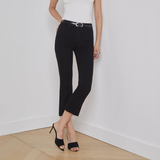 Kendra H/R Cropped Flare Jean in Black