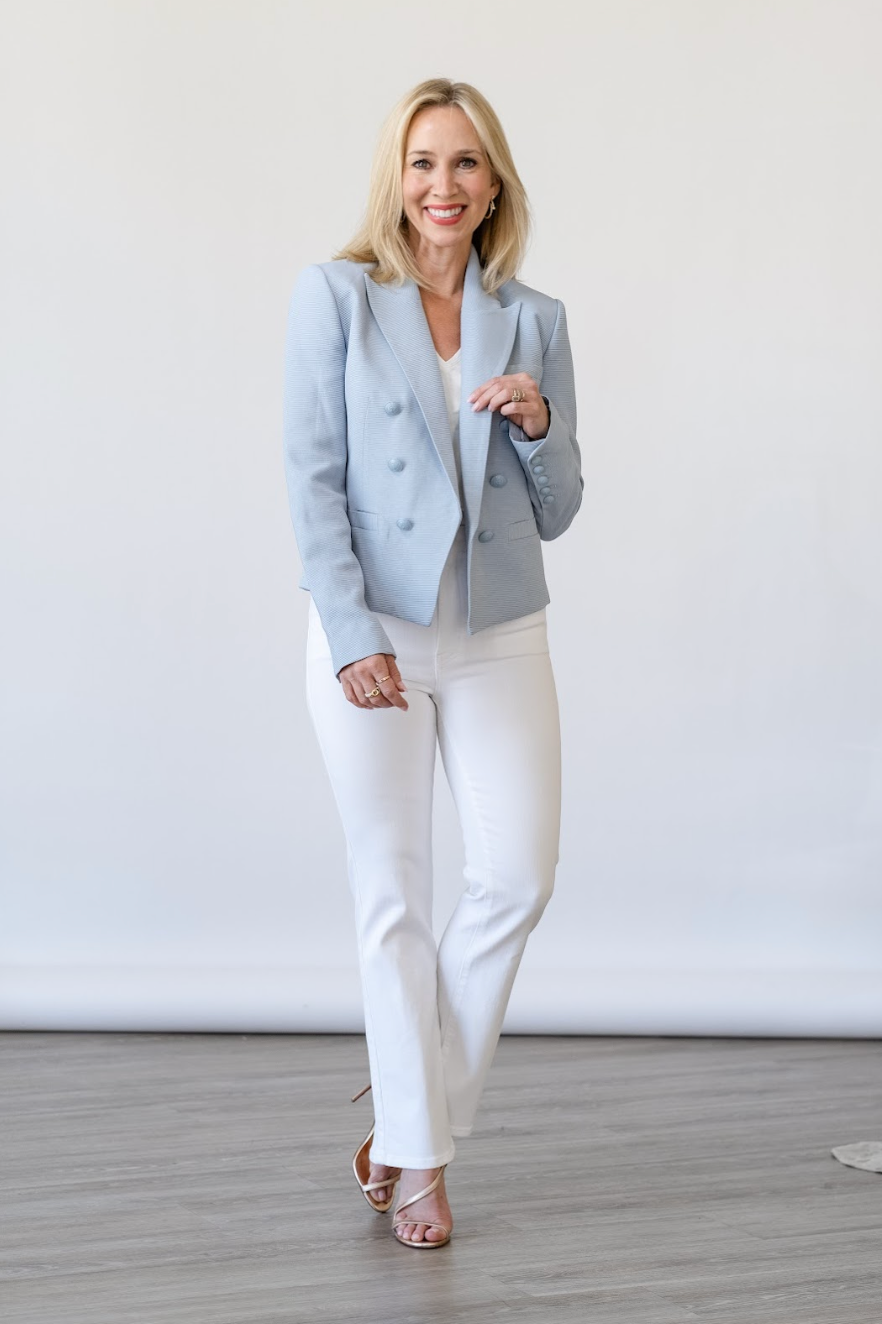 Brooke Blazer in Blue Fog
