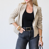 Rose Dickey Blazer in Khaki - Lukka Boutique