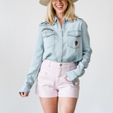 Chemise Tencil Button Down in Light Blue