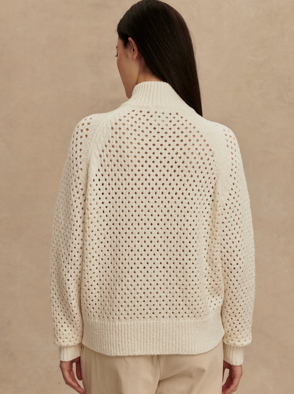 Mandy Boucle Knit Jacket in Coconut Milk - Lukka Boutique