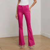 Marty High Rise Flare in Pink Coated