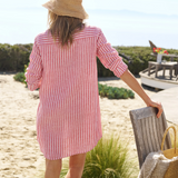 Mary Shirtdress in Red Stripe