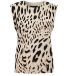 Fuzzy Leopard Sleeveless Sweater in Mother Leopard - Lukka Boutique