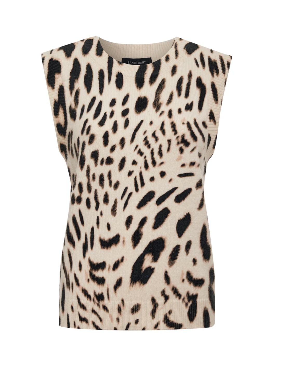 Fuzzy Leopard Sleeveless Sweater in Mother Leopard - Lukka Boutique
