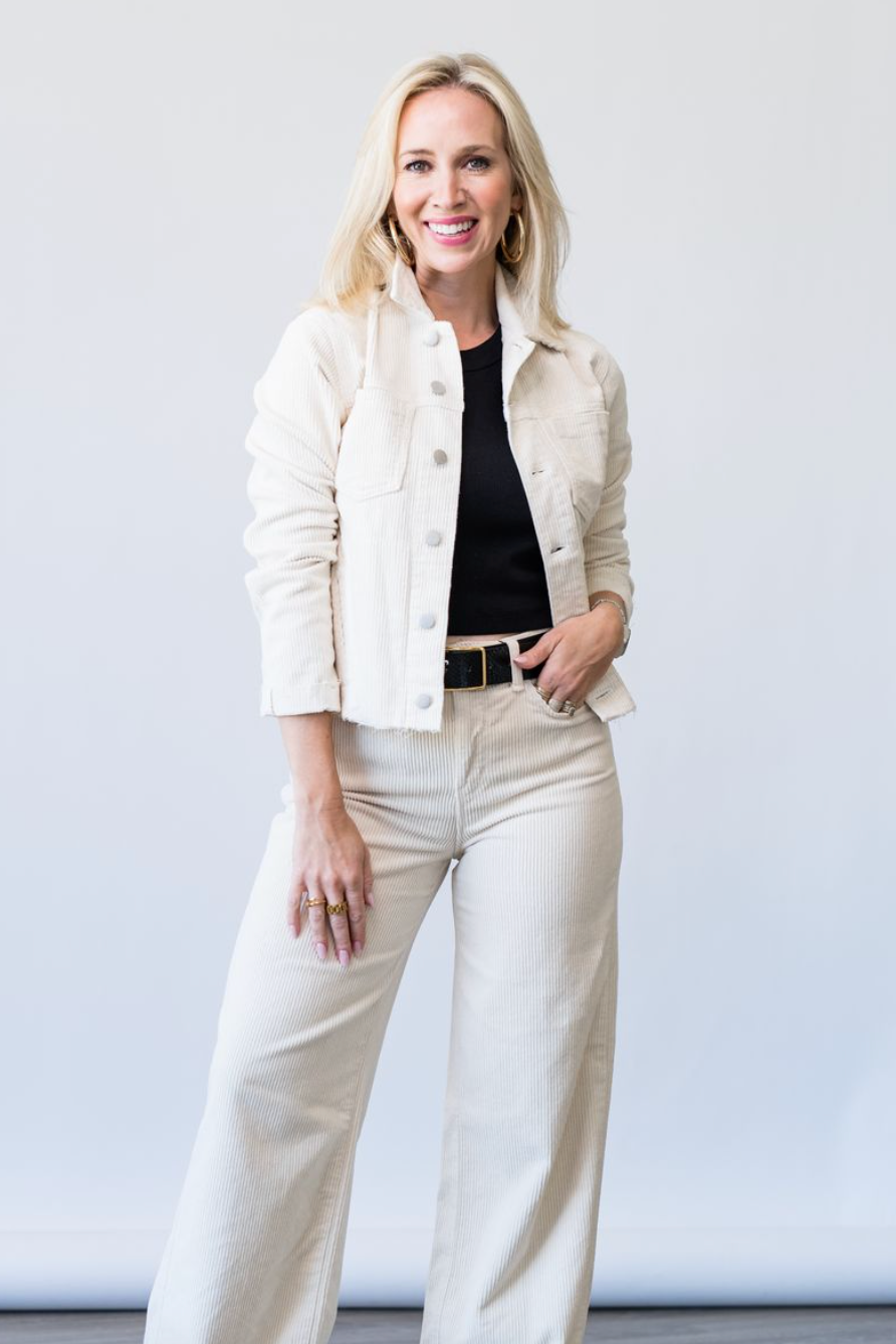 Janelle Slim Raw Jacket in French Vanilla - Lukka Boutique