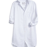 Mary Classic Shirtdress in White Tattered Denim - Lukka Boutique