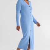 Sweater Duster Midi Dress - Lukka Boutique