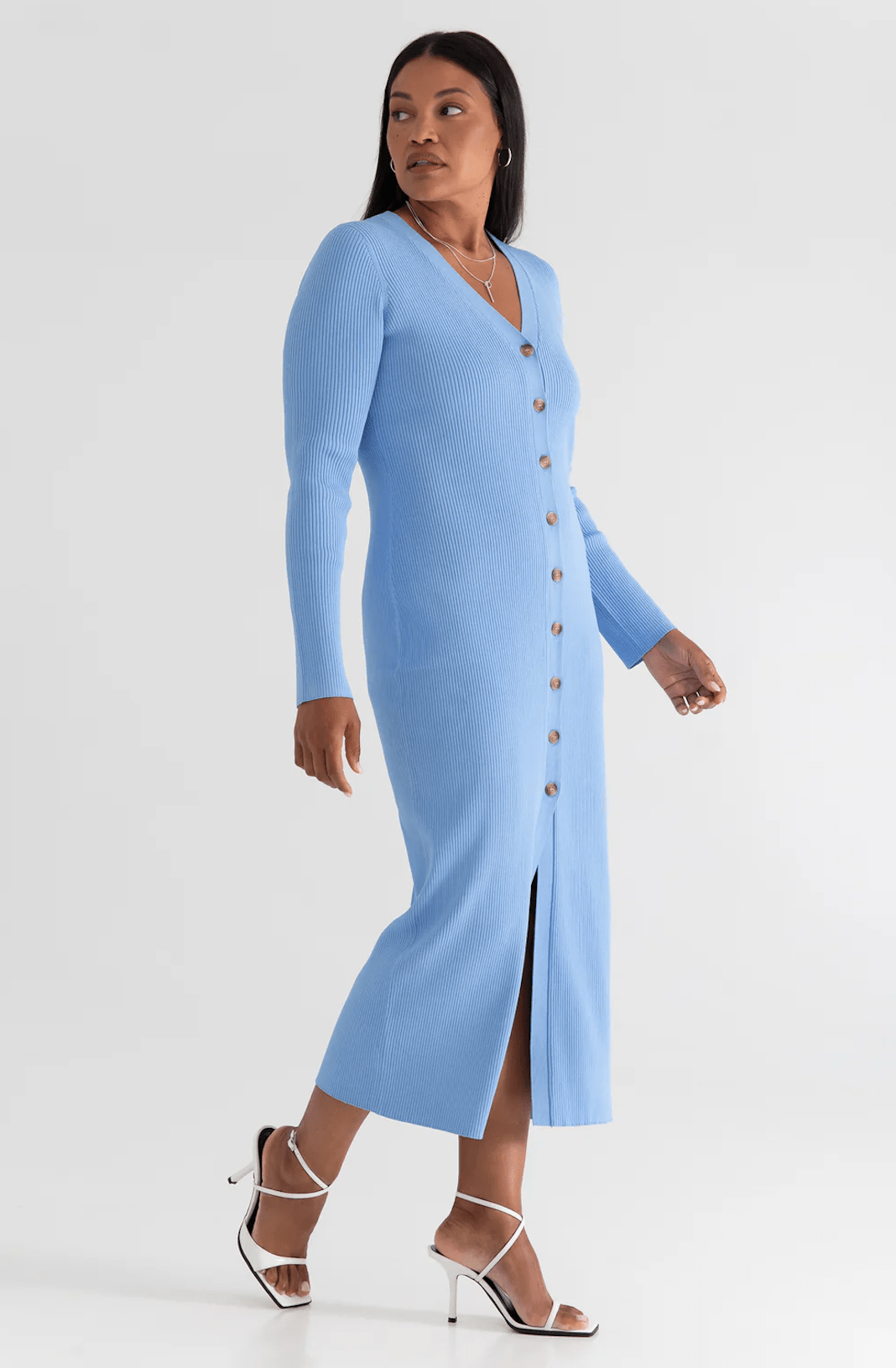 Sweater Duster Midi Dress - Lukka Boutique