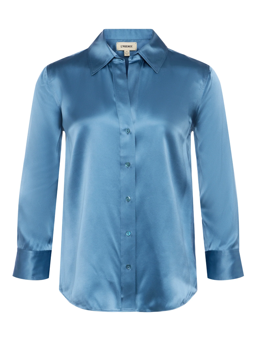 
                  
                    Dani Silk Blouse in Blue Mist
                  
                