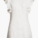 Nikki Dress in White Linen - Lukka Boutique