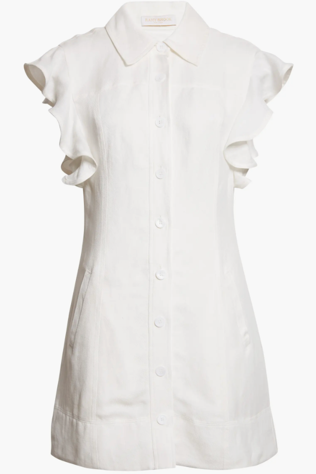 Nikki Dress in White Linen - Lukka Boutique